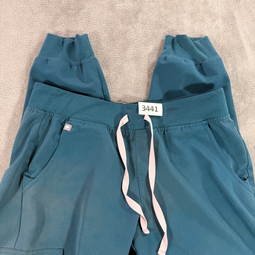 FIGS Zamora Jogger Scrub Pants Womens Medium Petite Teal‎ Blue W18SW2005P